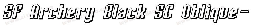 SF Archery Black SC Oblique字体转换